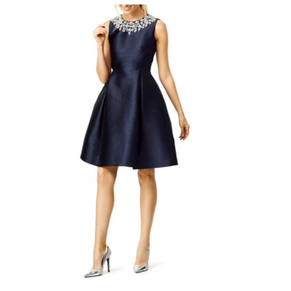 Kate Spade New York 'Perfect Era' Cocktail Dress w/Embellished Pearl Neckline